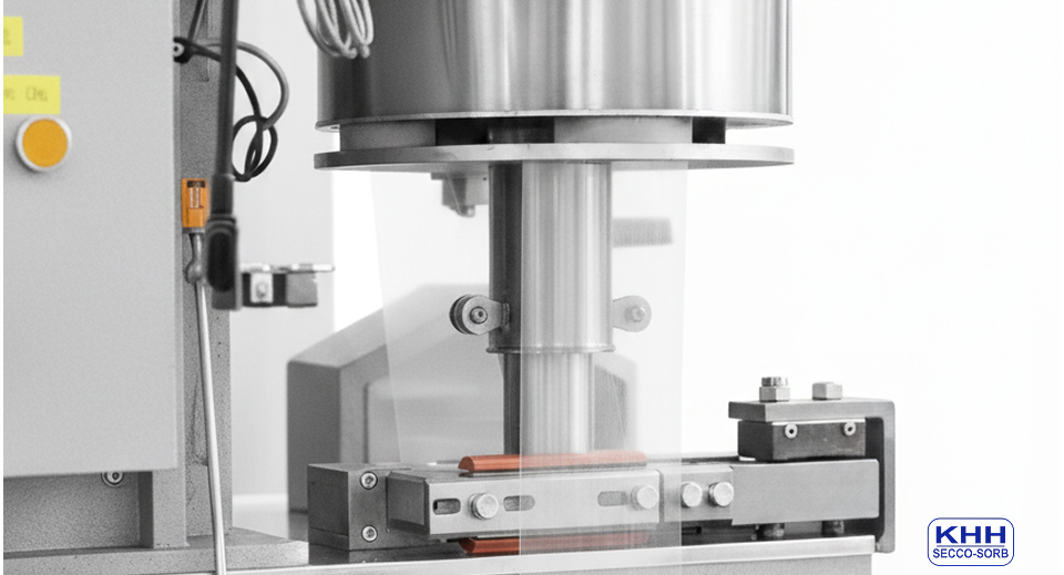 Close-up of KHH's precision machinery for product testing and development.